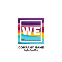 WE initial logo With Colorful template vector. vector