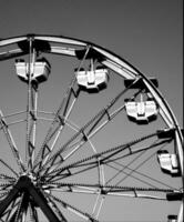 Ferris wheel black and white background photo