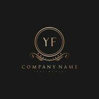 YF Letter Initial with Royal Luxury Logo Template vector