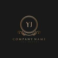 YJ Letter Initial with Royal Luxury Logo Template vector