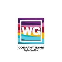 WG initial logo With Colorful template vector. vector