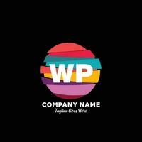 WP initial logo With Colorful template vector. vector