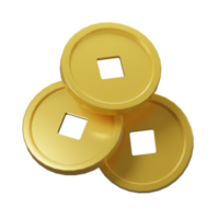 3d chino moneda icono png