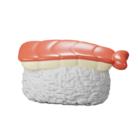 3D Ebi Sushi Icon png