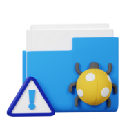 3D Folder Virus Icon png