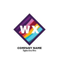 WX initial logo With Colorful template vector. vector