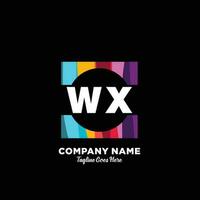 WX initial logo With Colorful template vector. vector