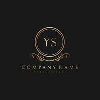 YS Letter Initial with Royal Luxury Logo Template vector