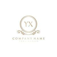 YX Letter Initial with Royal Luxury Logo Template vector