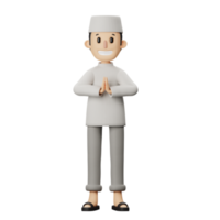 3D Muslim Forgive Pose Icon png
