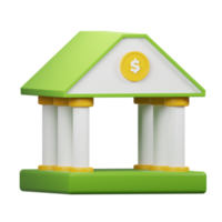 icône de la banque 3d png