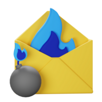 3d bomba correo icono png