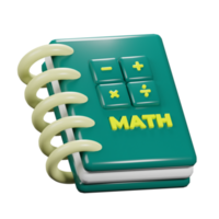 3d matematik anteckningsbok ikon png