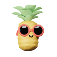 3D Cute Pineapple Icon png