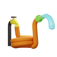3D Water Hose Icon png