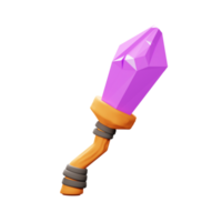 3D Wizard Stick Icon png