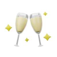 3d Champagne icoon png