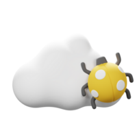 3D Cloud Virus Icon png