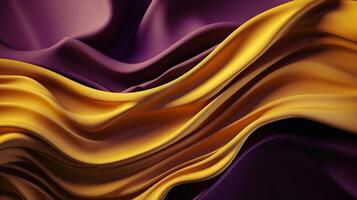 Hypothetical Foundation with Wave Shinning Gold and Purple Point Silk Surface. photo