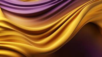 Speculative Establishment with Wave Shinning Gold and Purple Point Silk Surface. photo