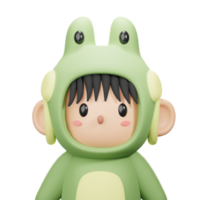 3d rana disfraz icono png