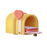 3d amor caja icono png