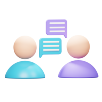 3D People Talk Icon png