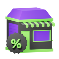 3D Store Sale Icon png