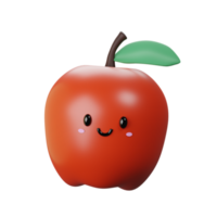 3D Cute Apple Icon png