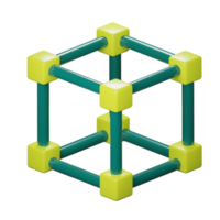 3d géométrie cube icône png