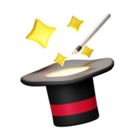 3d Magia chapéu ícone png