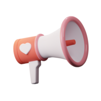 3D Megaphone Love Icon png