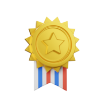 3D Gold Badge Icon png