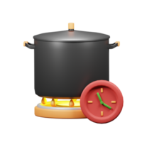 3d cozinhando Tempo ícone png