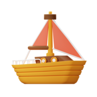 3D Sailor Ship Icon png