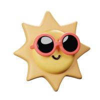 icône de soleil 3d png