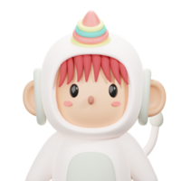 3d Licorne costume icône png