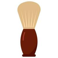 Shaving brush isolated on white background. Barbershop and hairdresser vector icon.