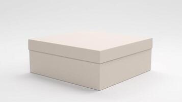 white cardboard box mockup white isolated background, photo