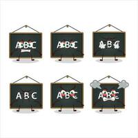 Alphabet board cartoon character with various angry expressions vector