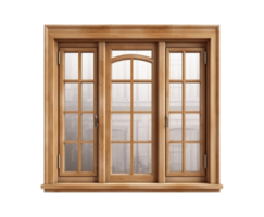 en bois fenêtre dans transparent Contexte png
