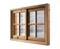 en bois fenêtre dans transparent Contexte png