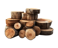 Stack of wood in png image