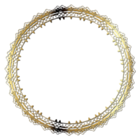 dorado clásico circulo png