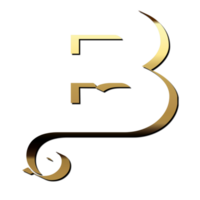 d'oro logo lettera B png