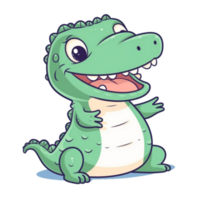 Cute Crocodile happy emotion, Crocodile illustration png