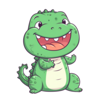 Cute Crocodile happy emotion, Crocodile illustration png