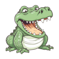 Cute Crocodile happy emotion, Crocodile illustration png