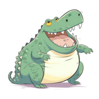 Cute Crocodile happy emotion, Crocodile illustration png