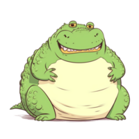 Cute Crocodile happy emotion, Crocodile illustration png